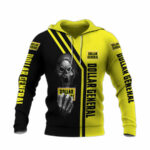 Skull death hold logo dollar general all over print hoodie front side