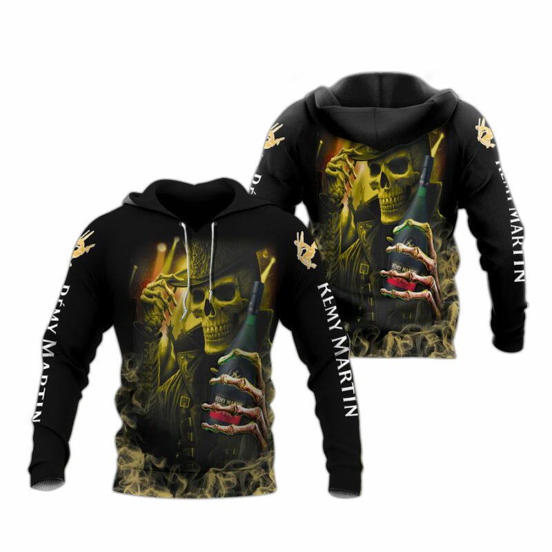 Skull Remy Martin All Over Print Hoodie