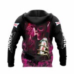 Skull sonic drivein all over print hoodie back side