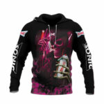 Skull sonic drivein all over print hoodie front side