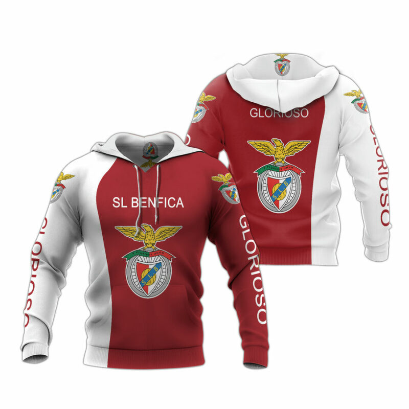 Sl Benfica Glorioso Red All Over Print Hoodie