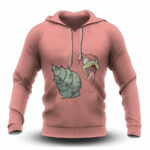 Slowbro pokemon all over print hoodie front side