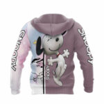 Snoopy fly cute all over print hoodie back side