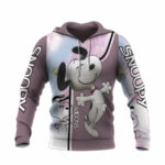 Snoopy fly cute all over print hoodie front side