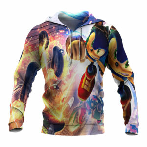 Sonic all over print hoodie front