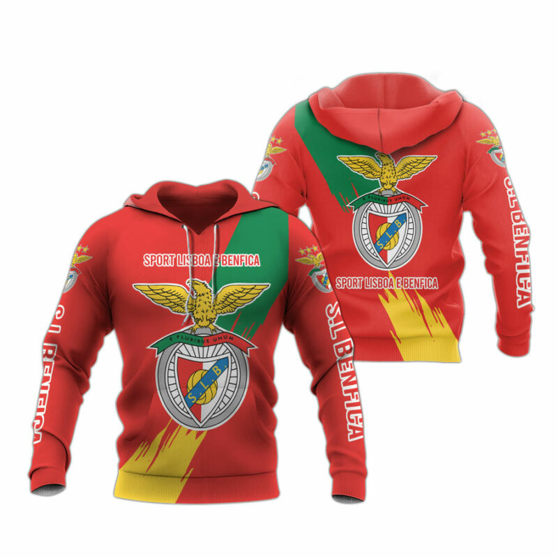 Sport Lisboa E Benfica Red All Over Print Hoodie