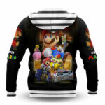 Super mario letterman all over print hoodie back side