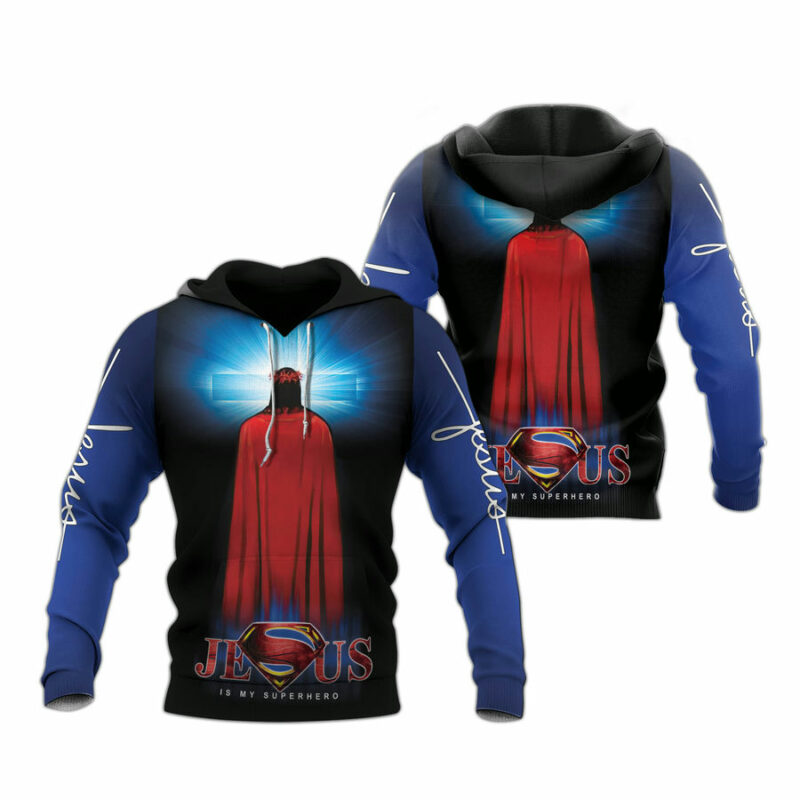 Superman jesus is heroes superman jesus is heroes all over print hoodie