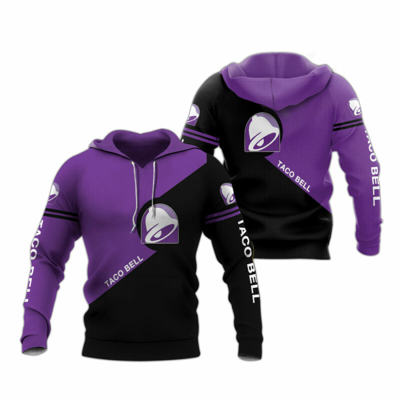 Taco Bell Logo Black And Purble All Over Print Hoodie