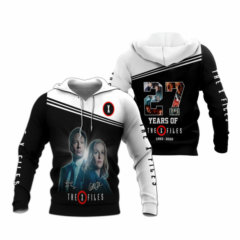 The X Files Movie Character Anniversary 27 Years All Over Print Hoodie Back And Front