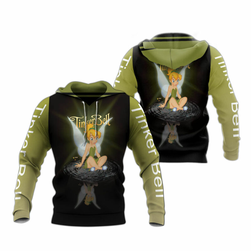 Tinker Bell Limited Water Reflection Effect All Over Print Hoodie
