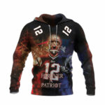 Tom brady forever a patriot thank you for the memories tl97 all over print hoodie front side