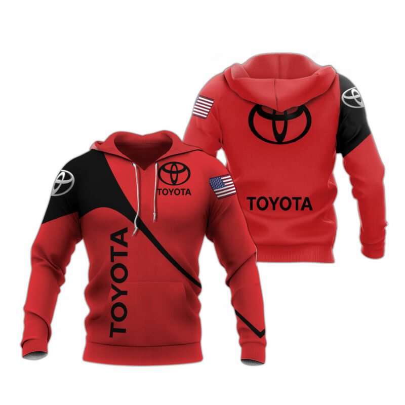 Toyota Red All Over Print Hoodie