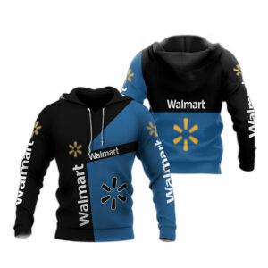 Walmart logo blue and black all over print hoodie