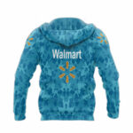Walmart logo camo all over print hoodie back side