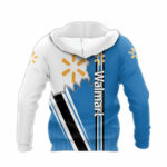 Walmart logo white and royal all over print hoodie back side