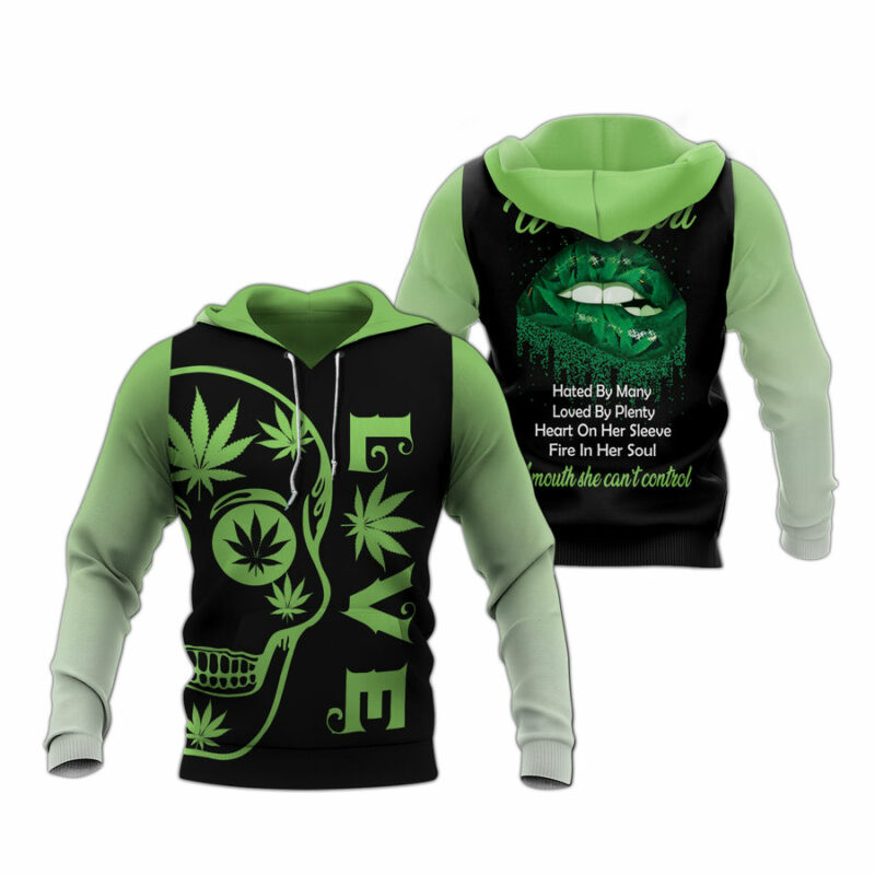 Weed Girl A Mouth She Cant Control All Over Print Hoodie