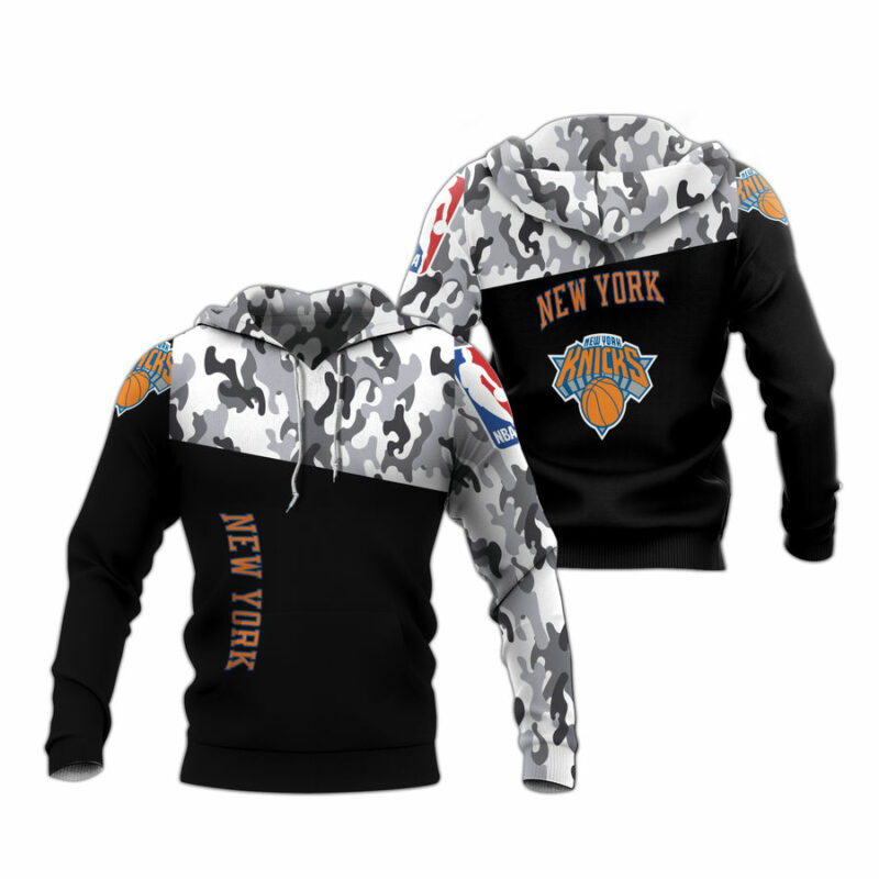 York Knicks Camo Veteran Team All Over Print Hoodie